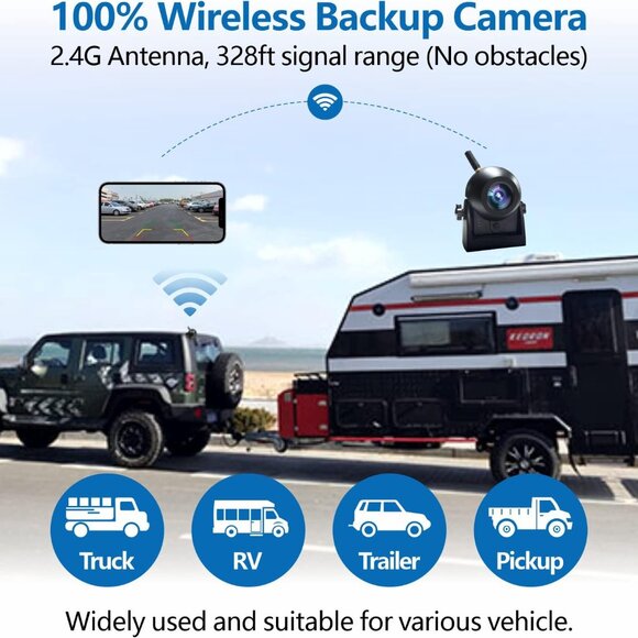 720P WiFi Bakcup Camera-Wireless Magnetic Reversing Camera with Rechargeable Bat - Picture 2 of 8